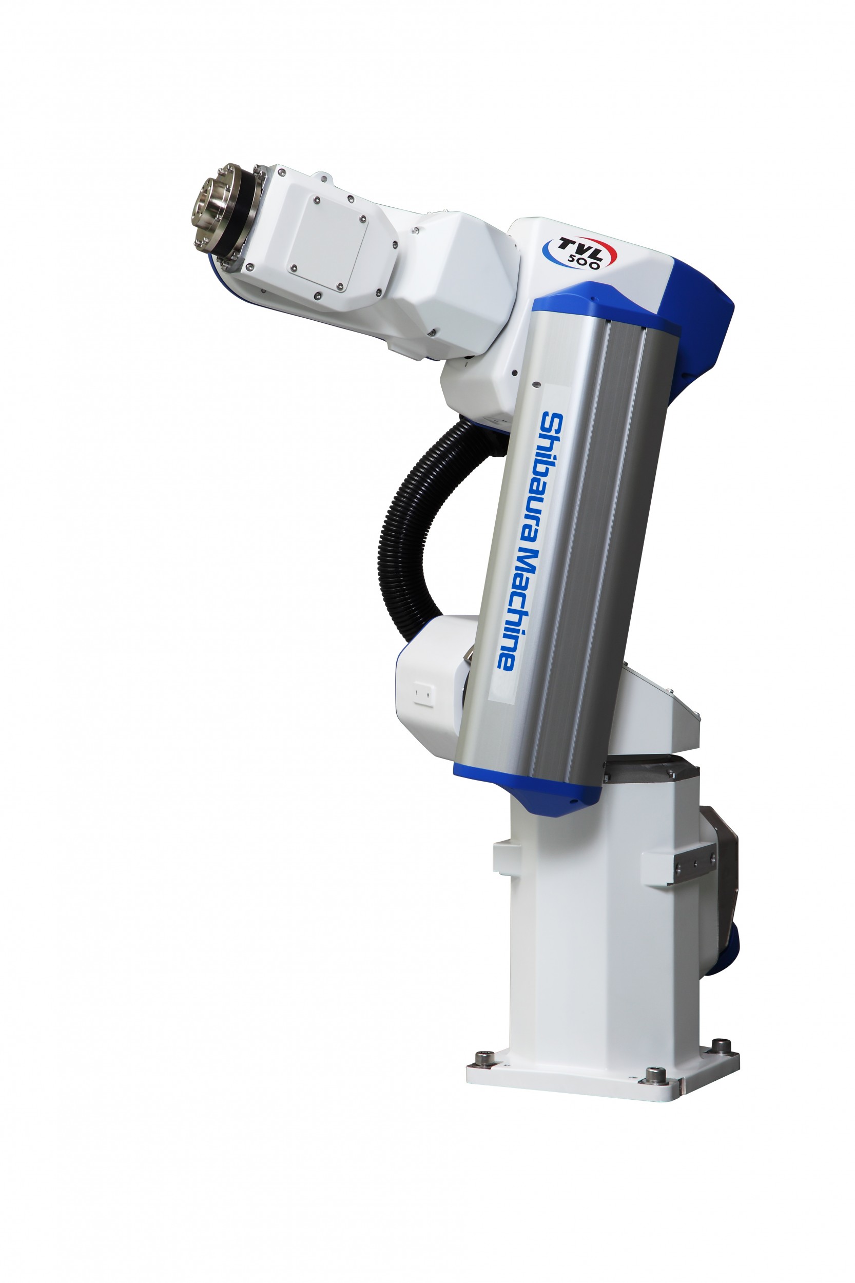 The TVL500 6-axis robot. An example of robots you can buy from Shibaura Machine. Features of industrial robots like the TVL500 include accuracy, flexibility and a small footprint.